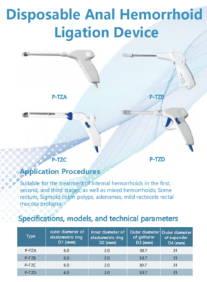 disposable anal hemorrhoid ligation devide